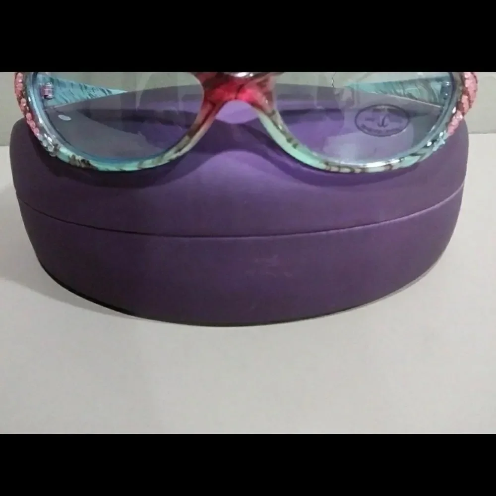 Jimmy Crystal New York Swarovski Crystal Frame clear Lens reading Glasses.